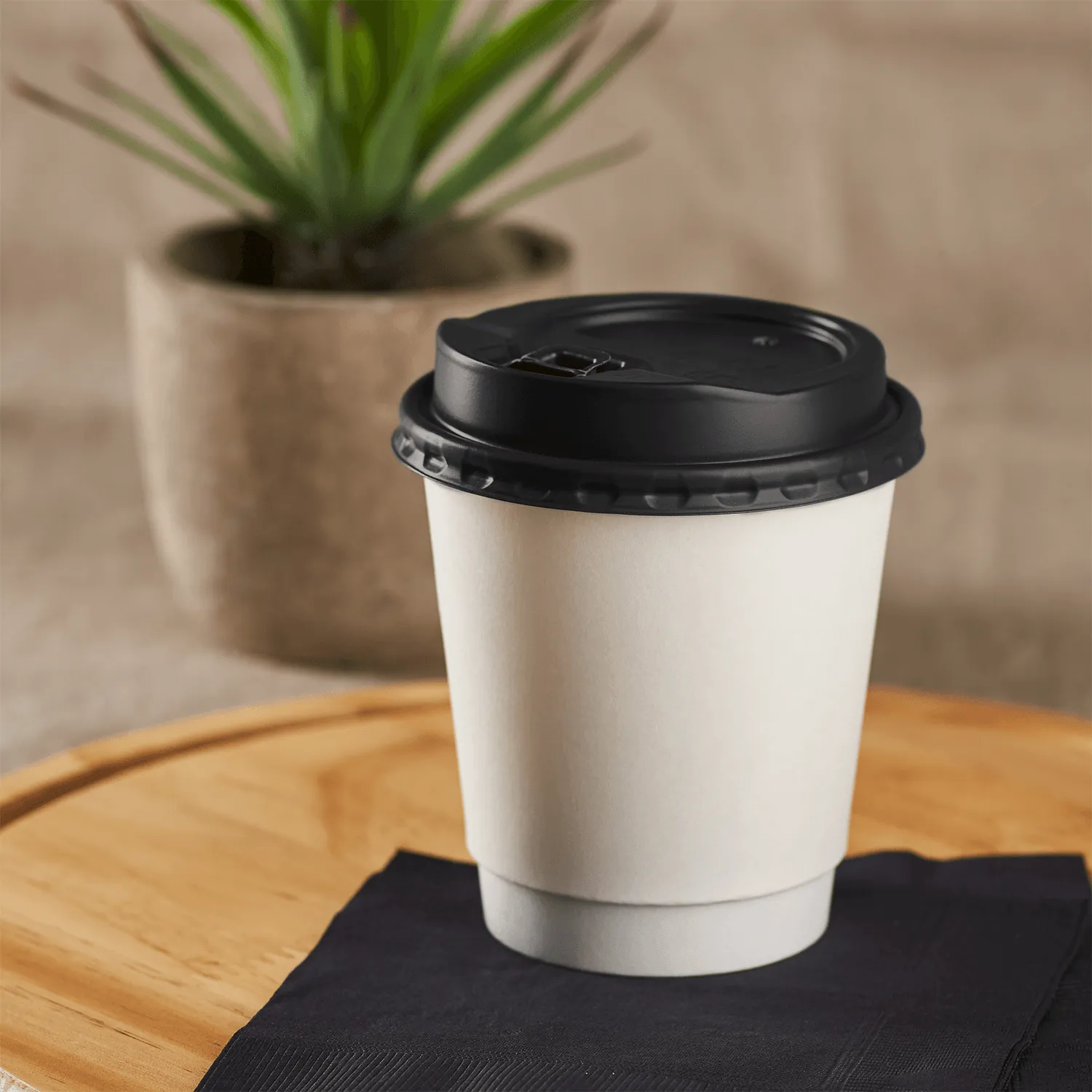 [500 ct] 10 oz Paper Coffee Cups | Insulated | 90 mm | White