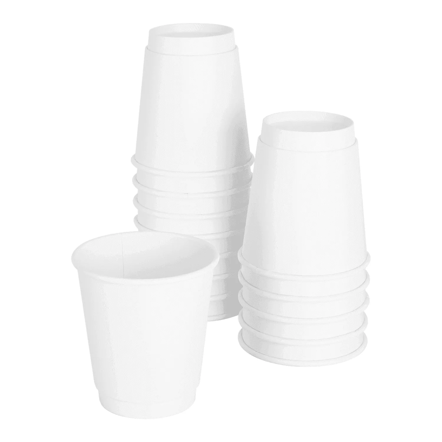 [500 ct] 10 oz Paper Coffee Cups | Insulated | 90 mm | White