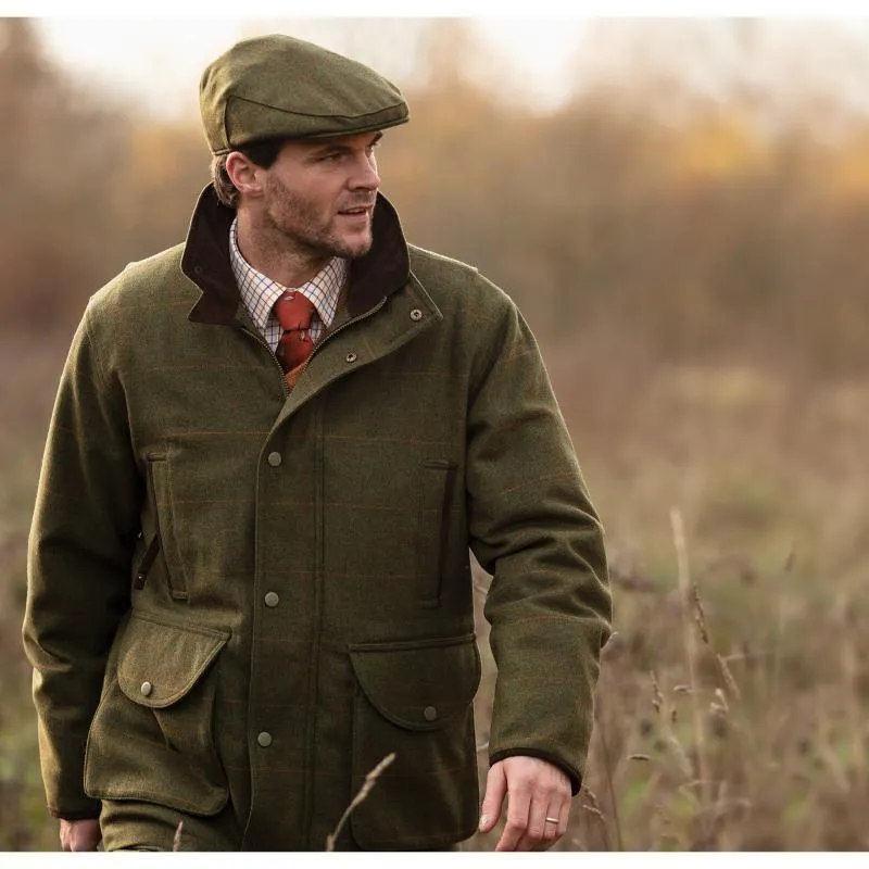 Alan Paine Combrook Mens Tweed Waterproof Field Coat - Maple