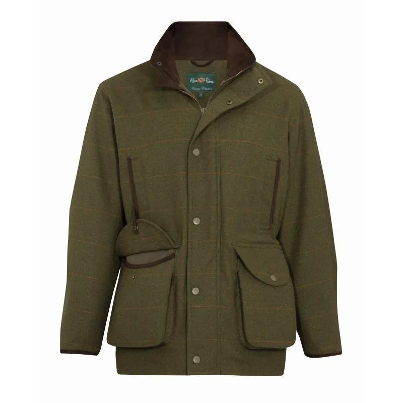 Alan Paine Combrook Mens Tweed Waterproof Field Coat - Maple