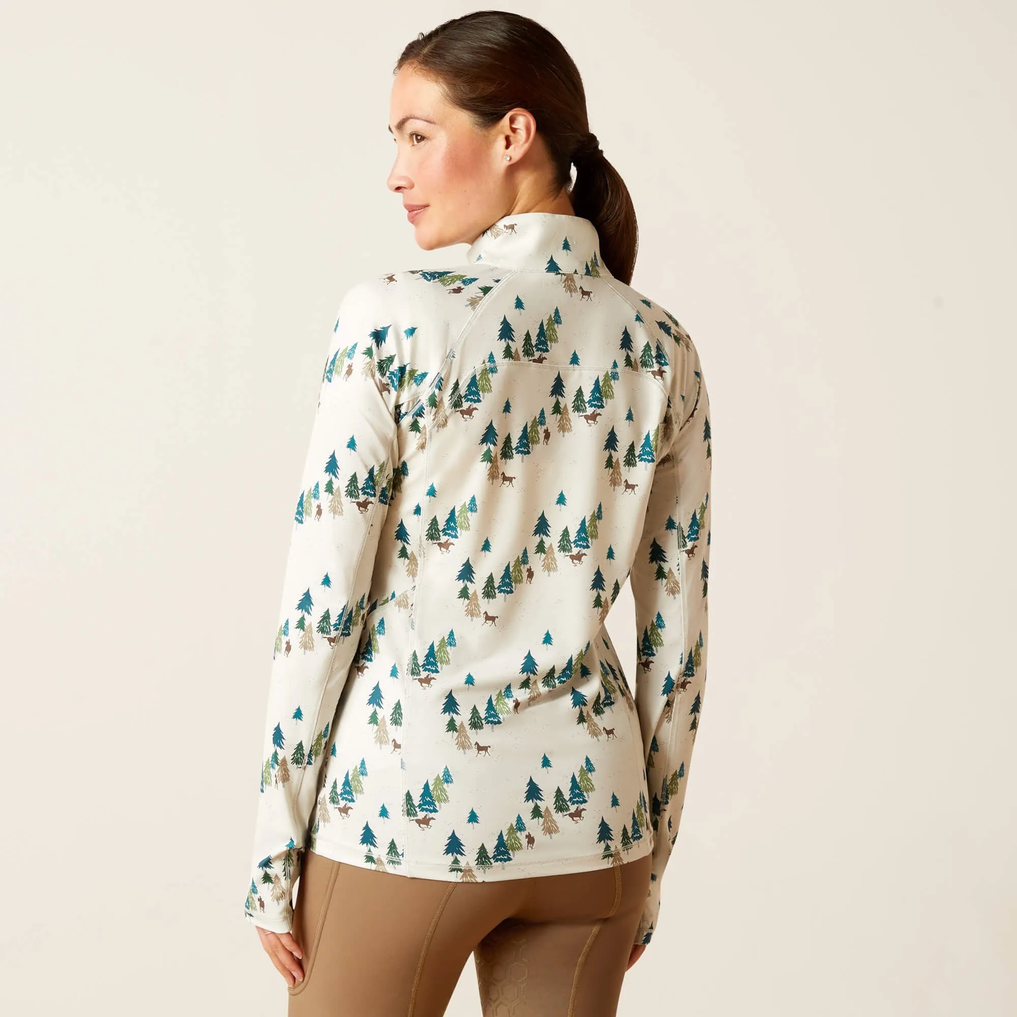 Ariat Ladies Lowell 2.0 1/4 Zip Base Layer - Forest Ride