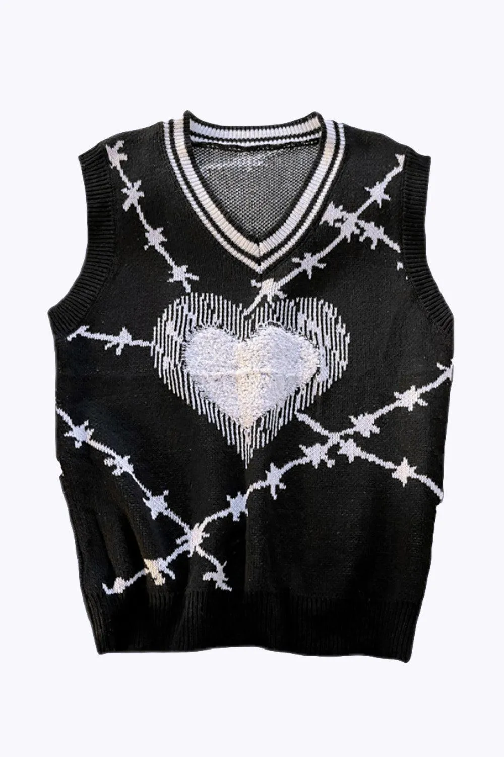 benpaolv Barbed Wire Knit Vest Grunge Aesthetic