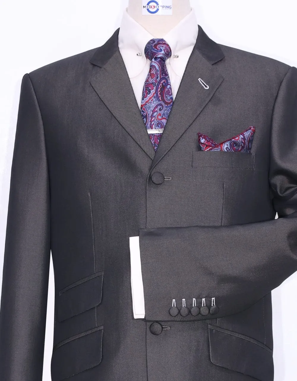 Black and  Grey Two Tone Suit