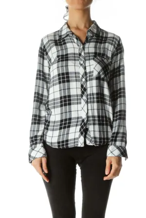 Blue White Plaid Soft Touch Shirt