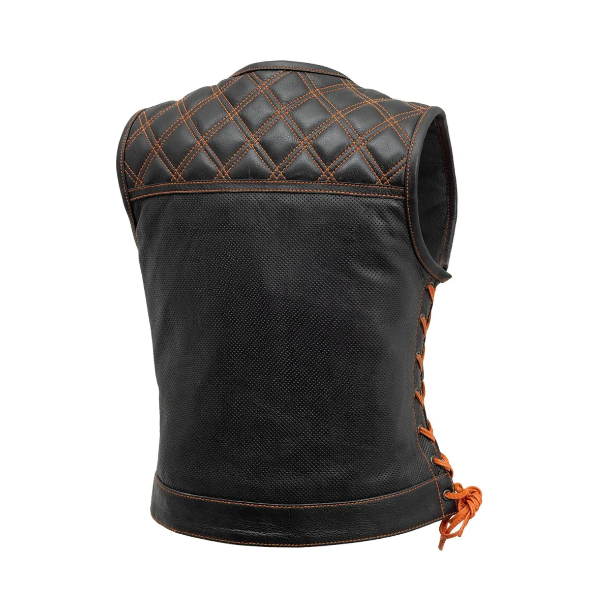 Bonnie Perforated Women's Motorcycle Leather Vest