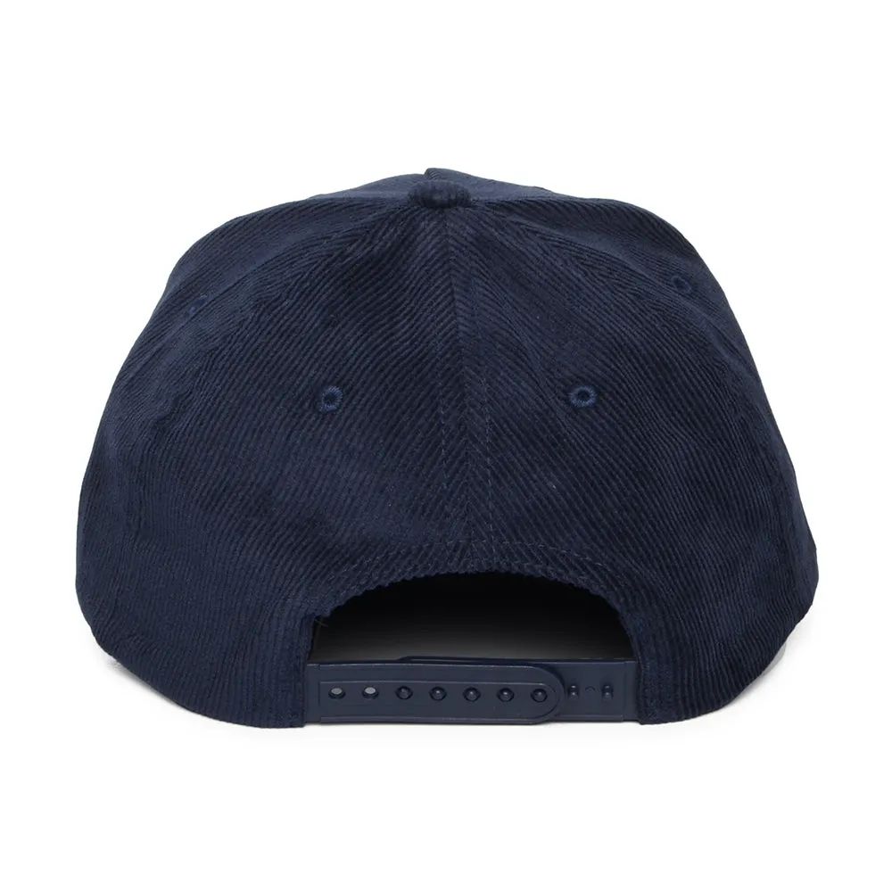 Brixton Hats Crest C NetPlus MP Corduroy Snapback Cap - Washed Navy