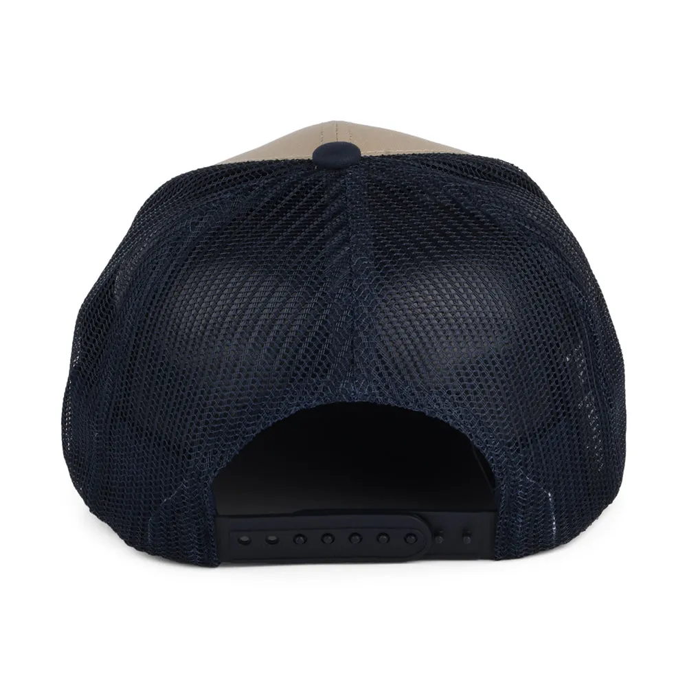 Brixton Hats Rival Stamp NetPlus MP Trucker Cap - Sand-Washed Navy