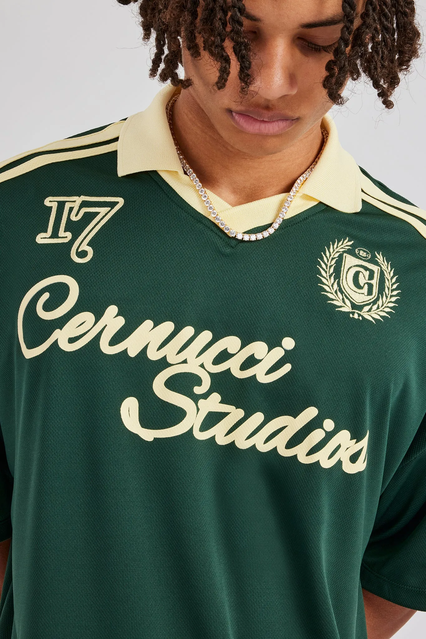 Cernucci Contrast Football Top - Green