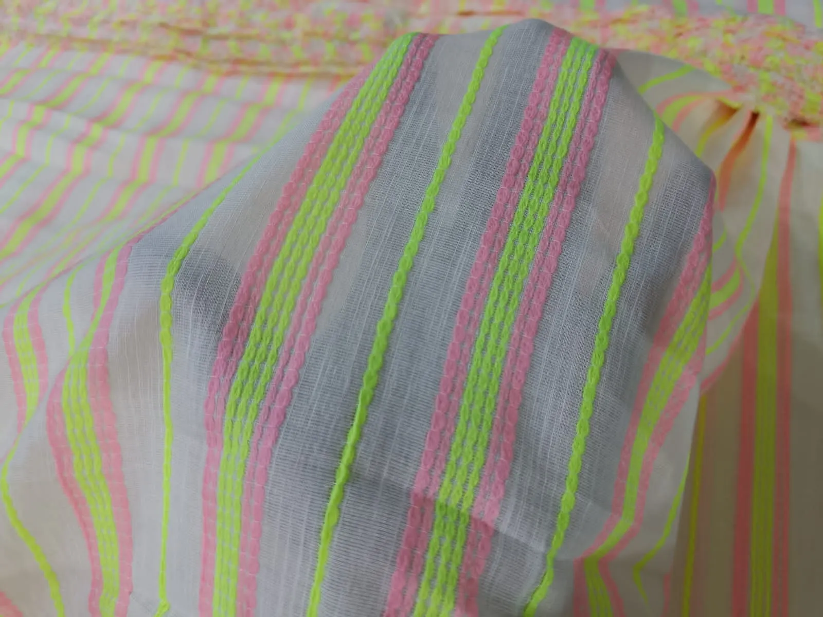 Cotton 90% Bamboo 10% colorful stripes stripes 58" wide