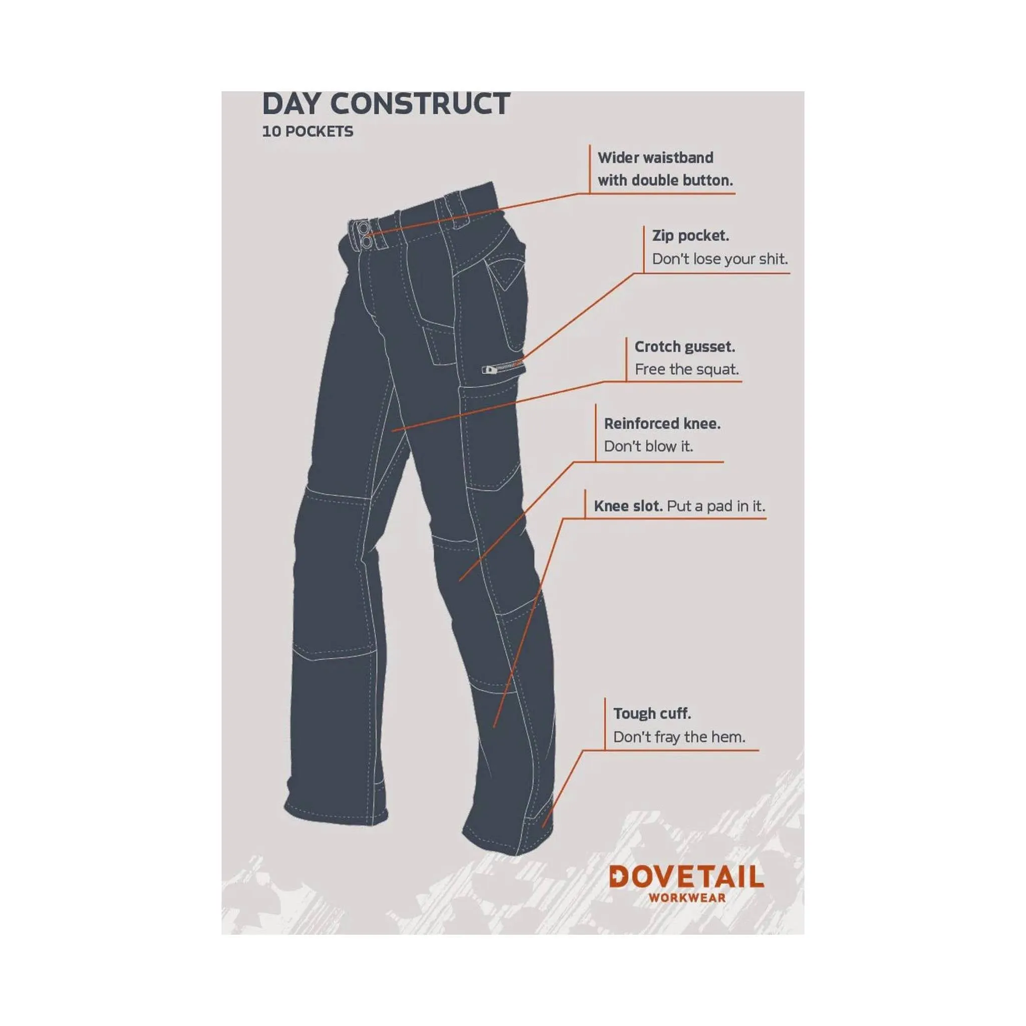 Dovetail Women's Day Construct Pant - Brown Canvas