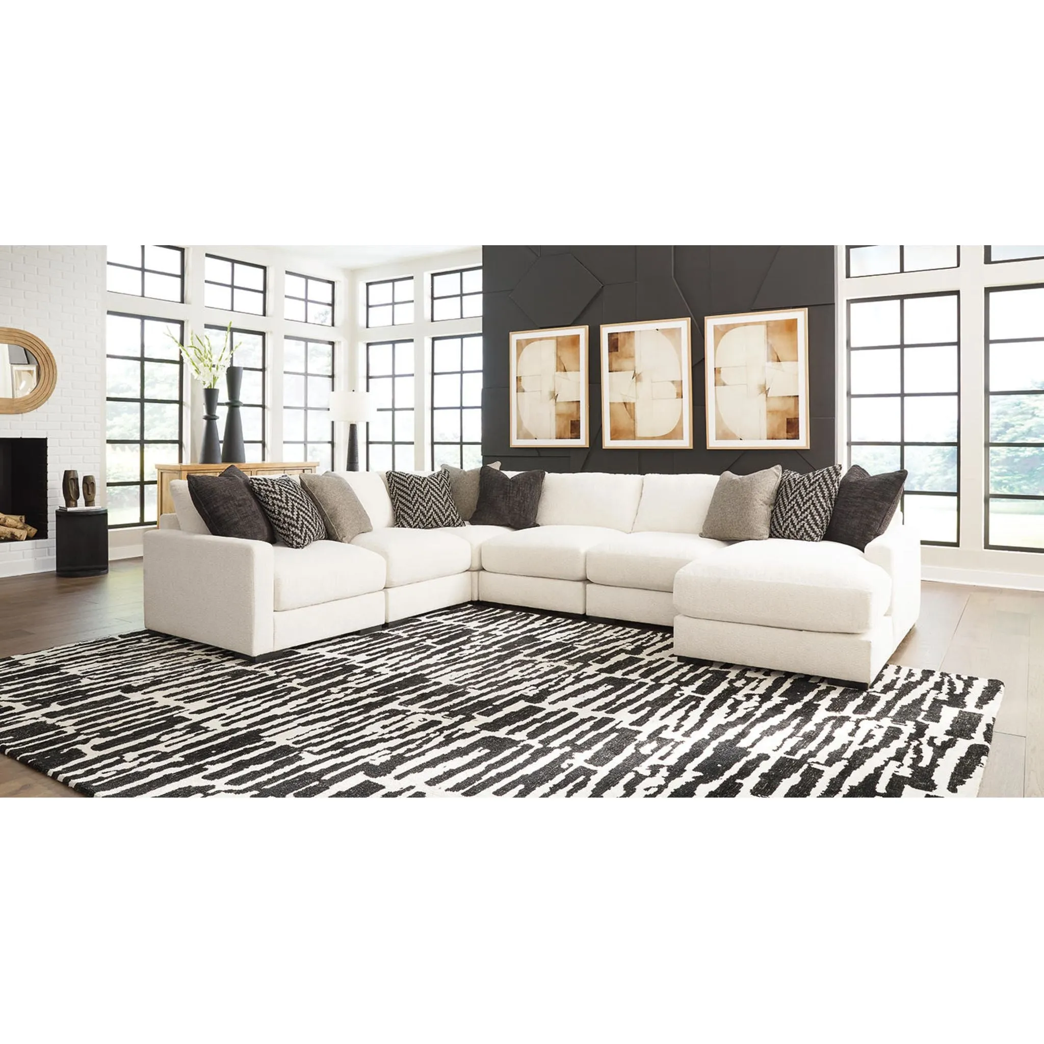 Elissa Court-Exclusive 6 Piece Modular Sectional with Chaise