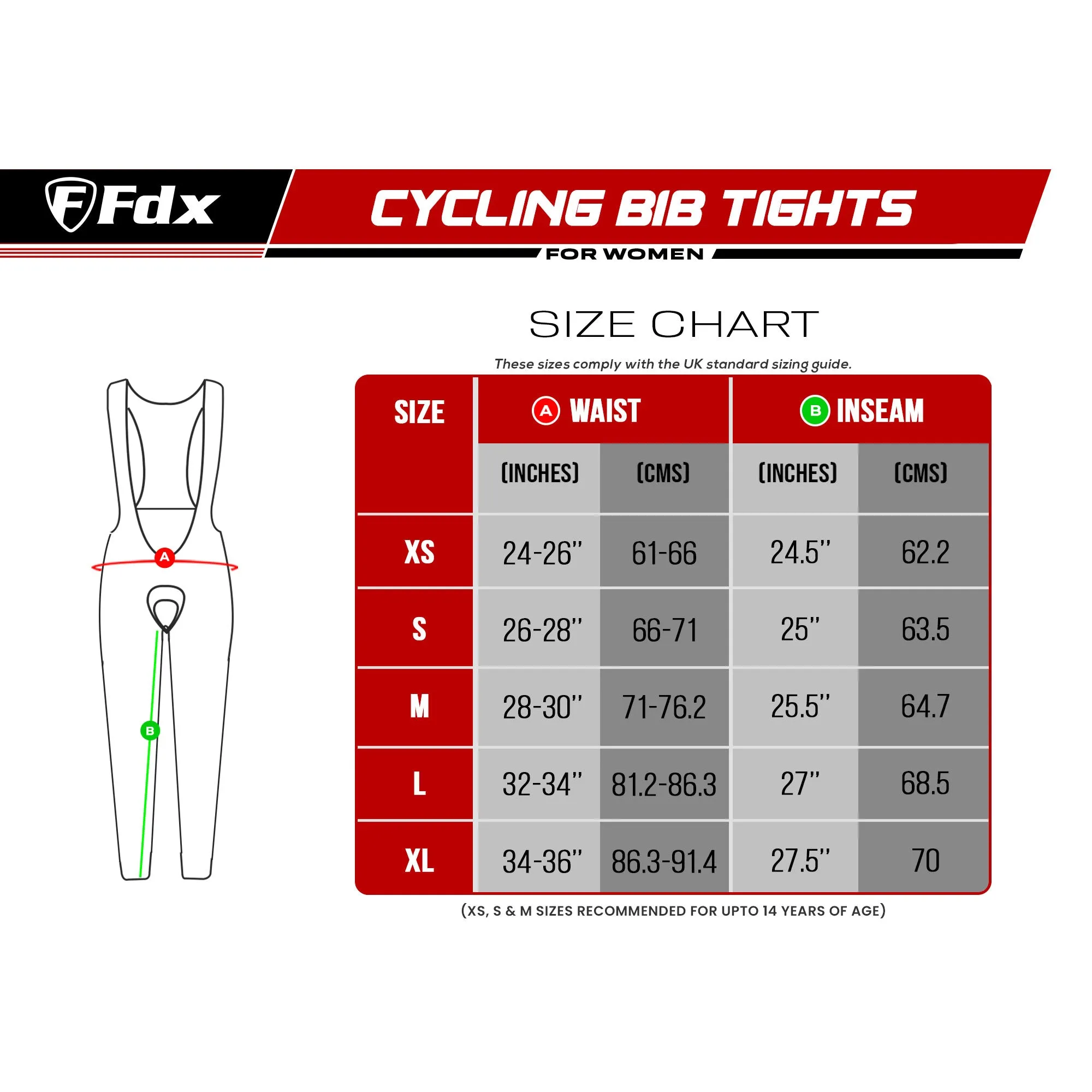 Fdx Divine Fluorescent Yellow Women's & Girl's Thermal Padded Winter Bib Tights