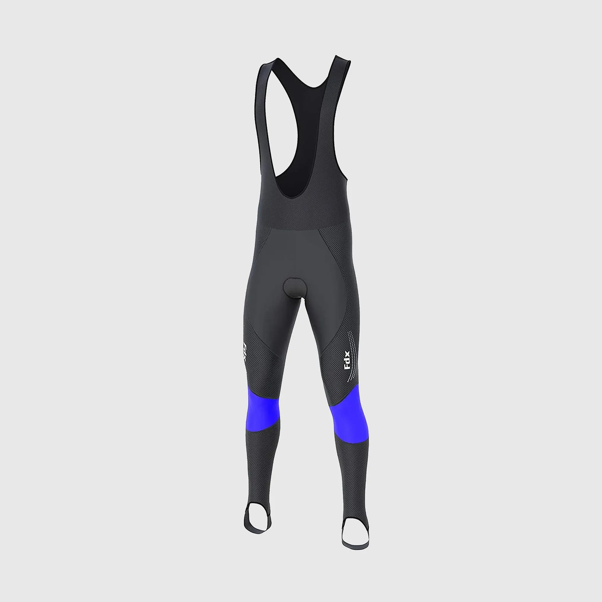 Fdx Thermodream Men's & Boy's Blue Thermal Padded Cycling Bib Tights