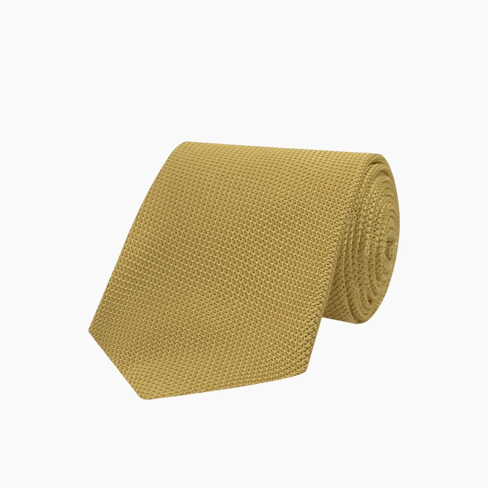 Gold Grenadine Silk Tie