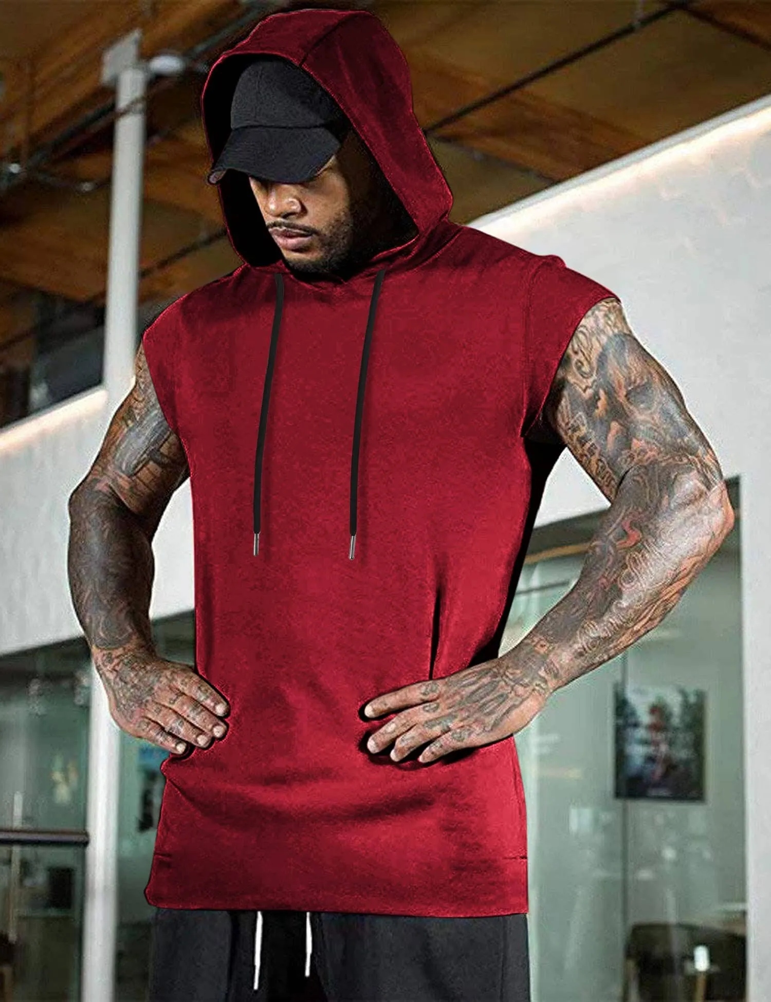 Gym Muscle Hooded Tank Top (US Only)