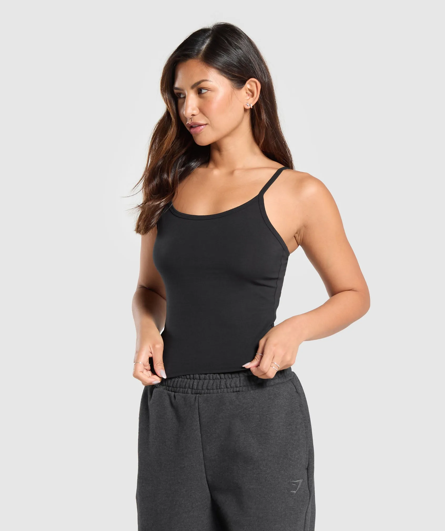 Gymshark Cotton Cami Tank - Black