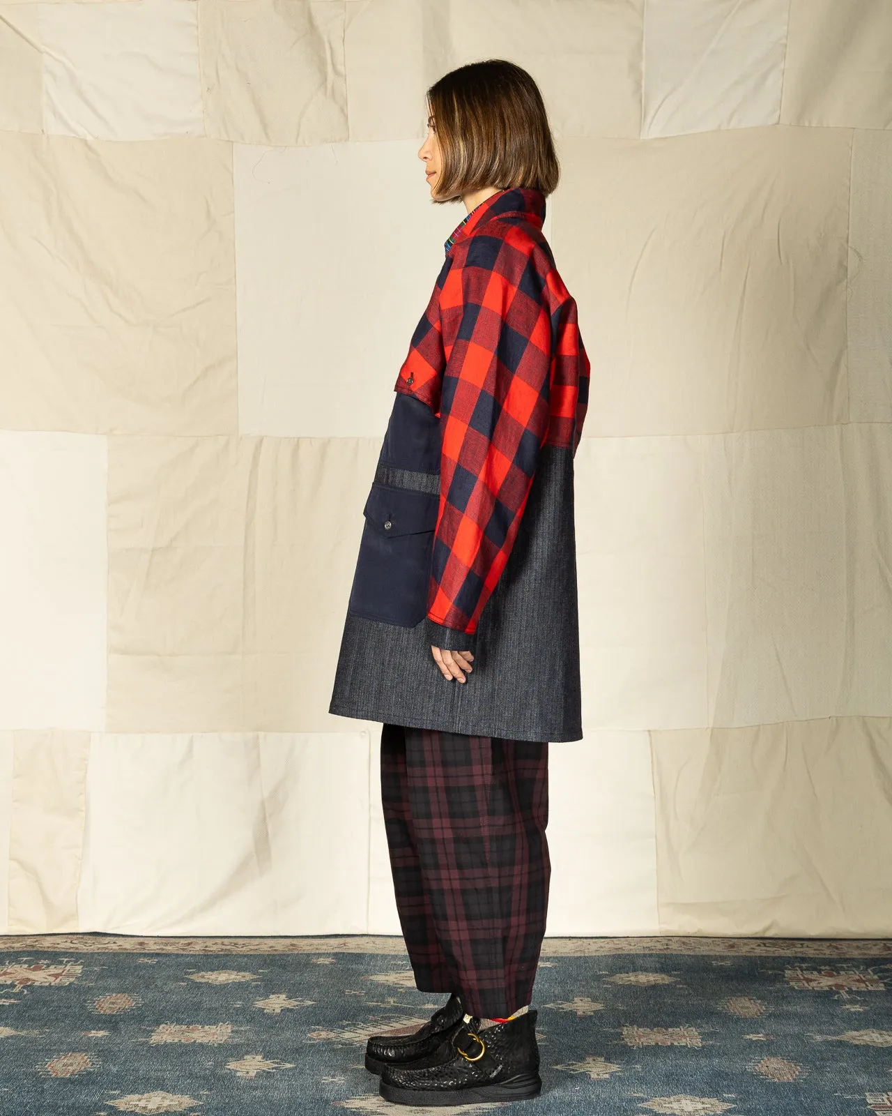 Hunter Fisher Coat - Denim/Red