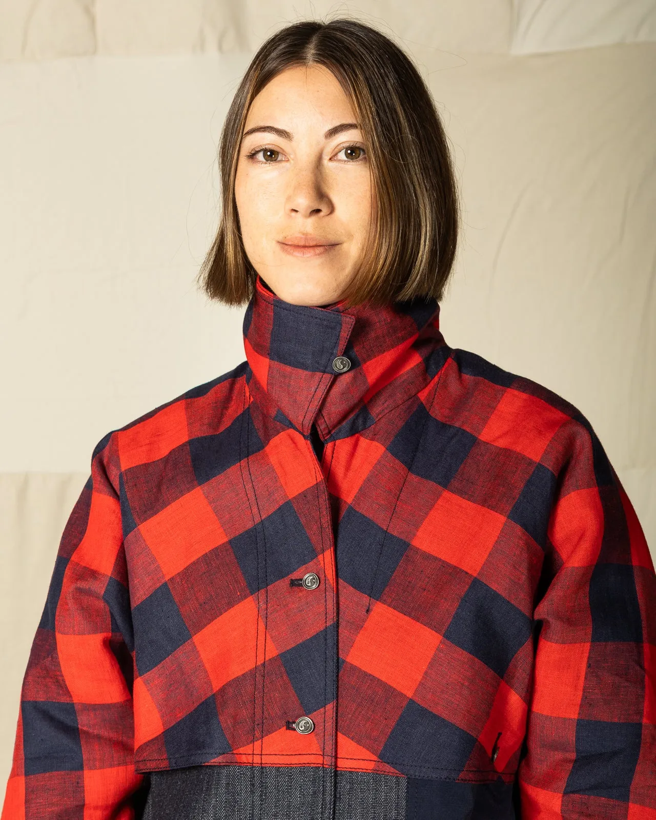 Hunter Fisher Coat - Denim/Red