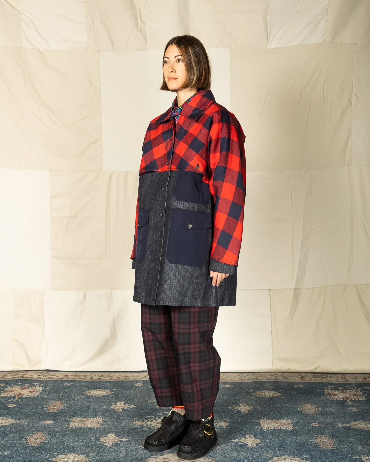 Hunter Fisher Coat - Denim/Red