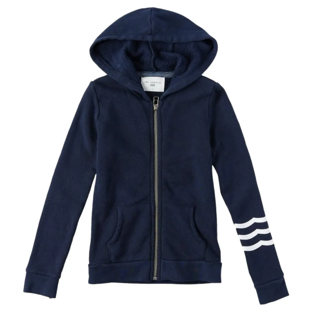 INDIGO WAVES ZIP UP HOODIE