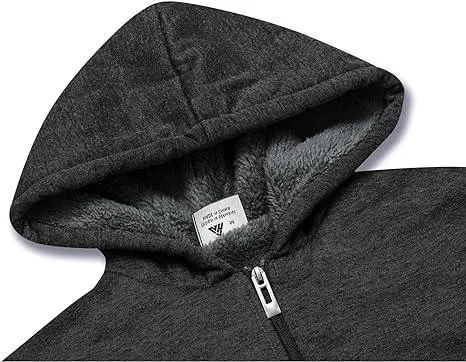 Kid's Winter Sports Solid Color Fleece Hoodie-ZPK005867