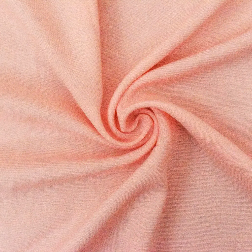 Light Peach Solid Rayon Challis Woven Fabric