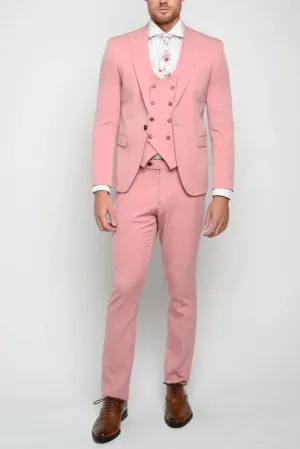 Men Suits Pink 3 Piece Slim Fit Elegant Formal Fashion Suits Groom Wedding Suit Party Wear Dinner Suits Stylish Suits Bespoke for Men