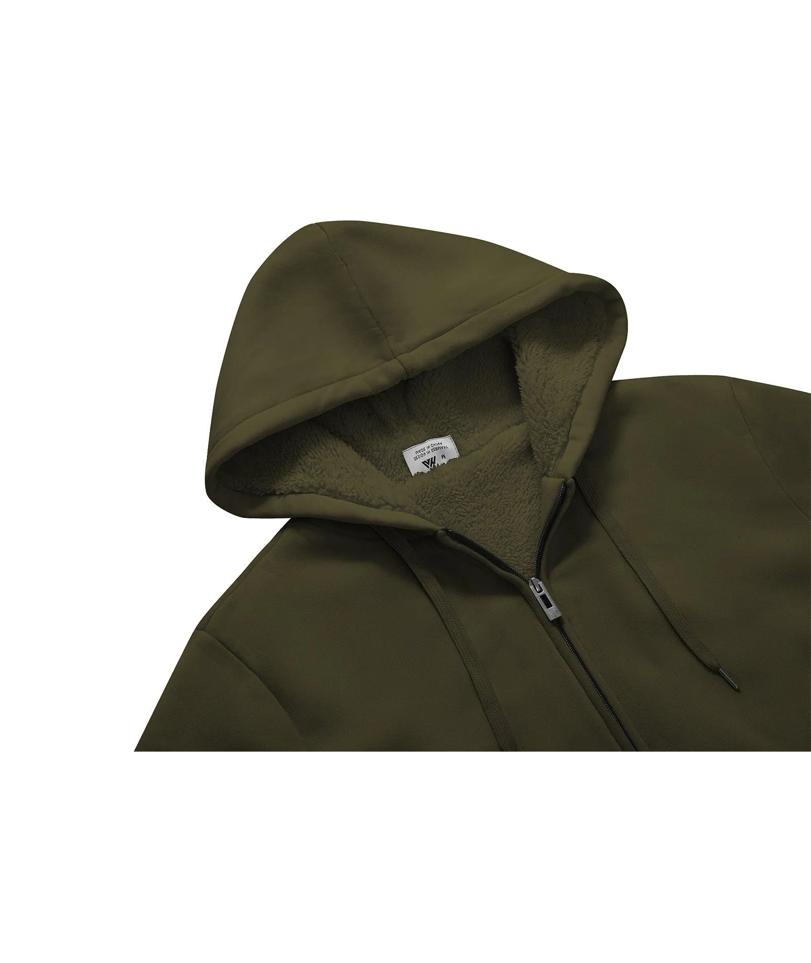 Men's Solid Color Full Zip Hoodie-ZPK006403