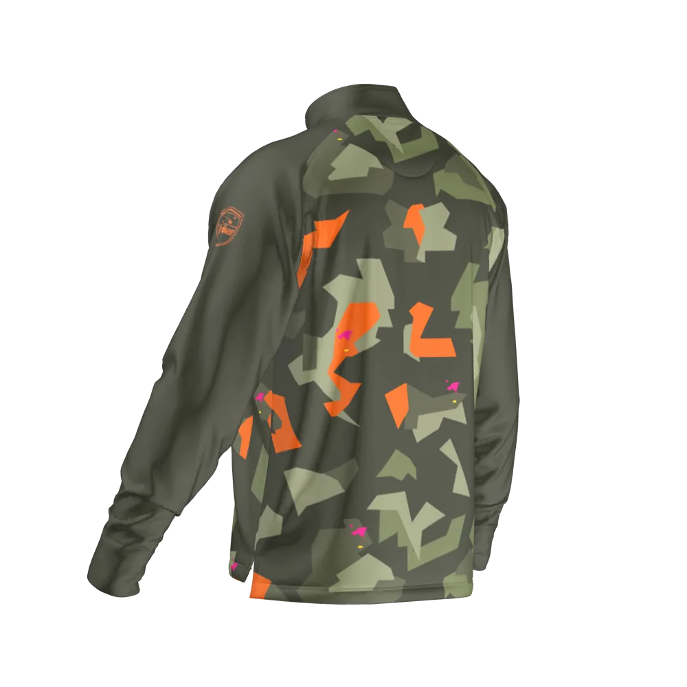 Mid Layer Zipper Camo Khaki MFY