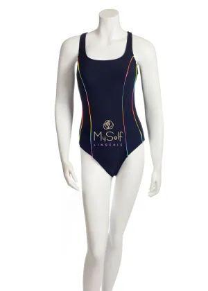 NBB Lingerie Navy Neon Swimsuit