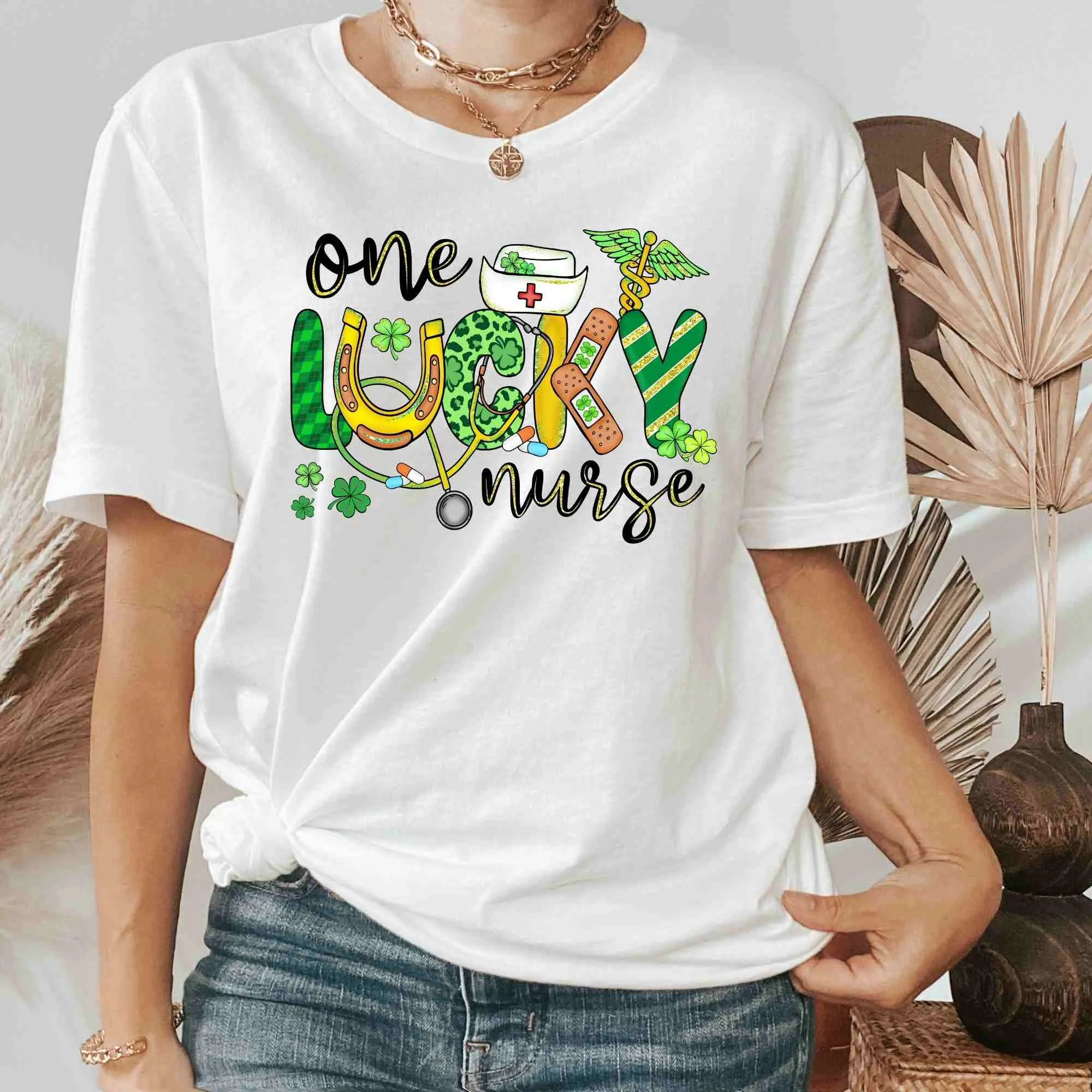 One Lucky Nurse St. Patrick's Day Shirt, Happy St. Patrick's Day Shirt, Nursing Student Shamrock Clover Shirt