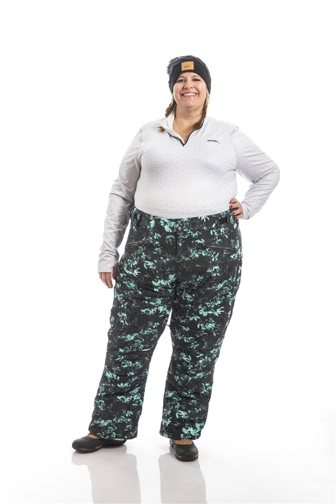 Pulse Statement Insulated Plus Size Snow Pants | Teal