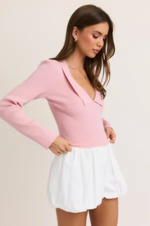 Rosalie Collared Knit Top