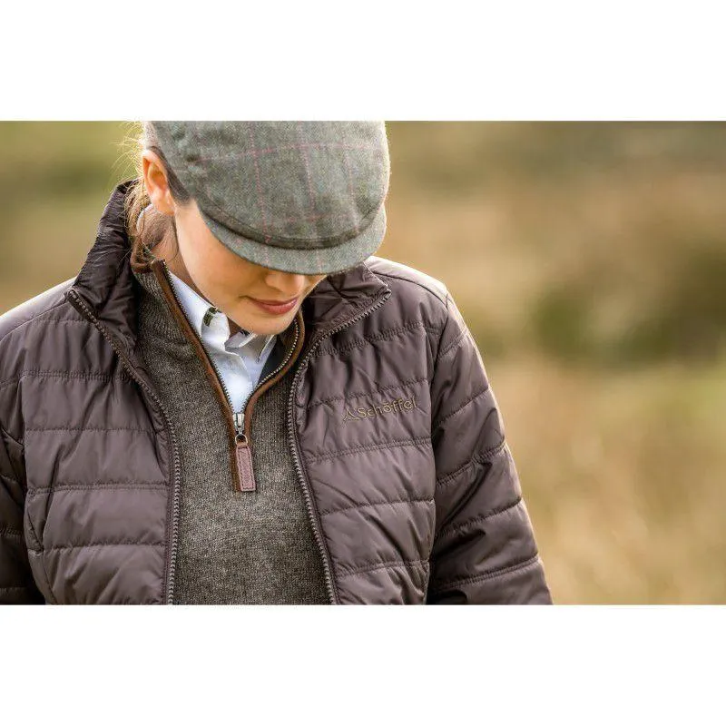 Schoffel Ladies Lambswool Aerobloc 1/4 Zip Neck Jumper - Mole