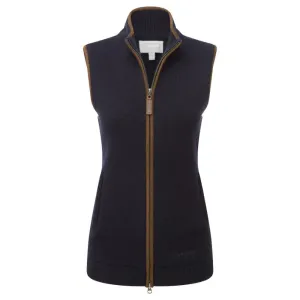 Schoffel Ladies Lambswool Aerobloc Gilet - Navy