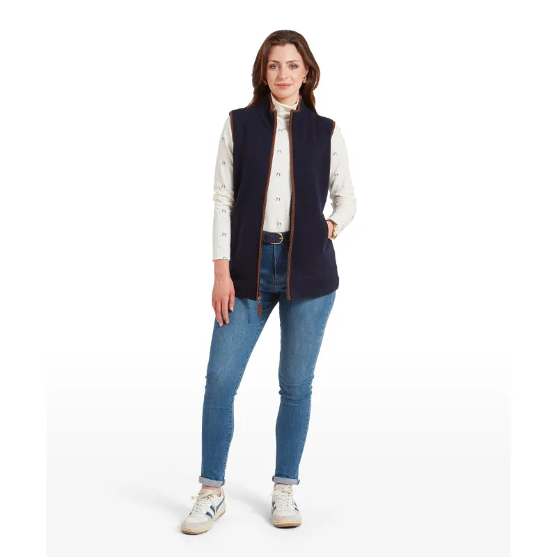 Schoffel Ladies Lambswool Aerobloc Gilet - Navy