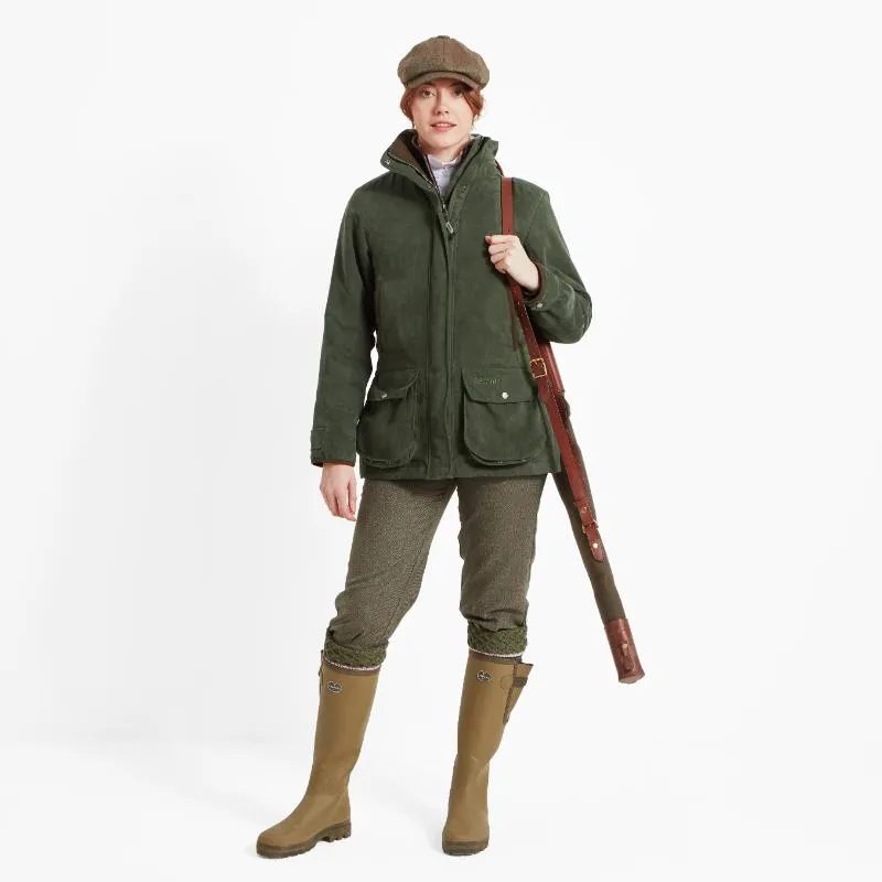 Schoffel Teal Ladies Venturi Waterproof Country Field Coat - Cedar