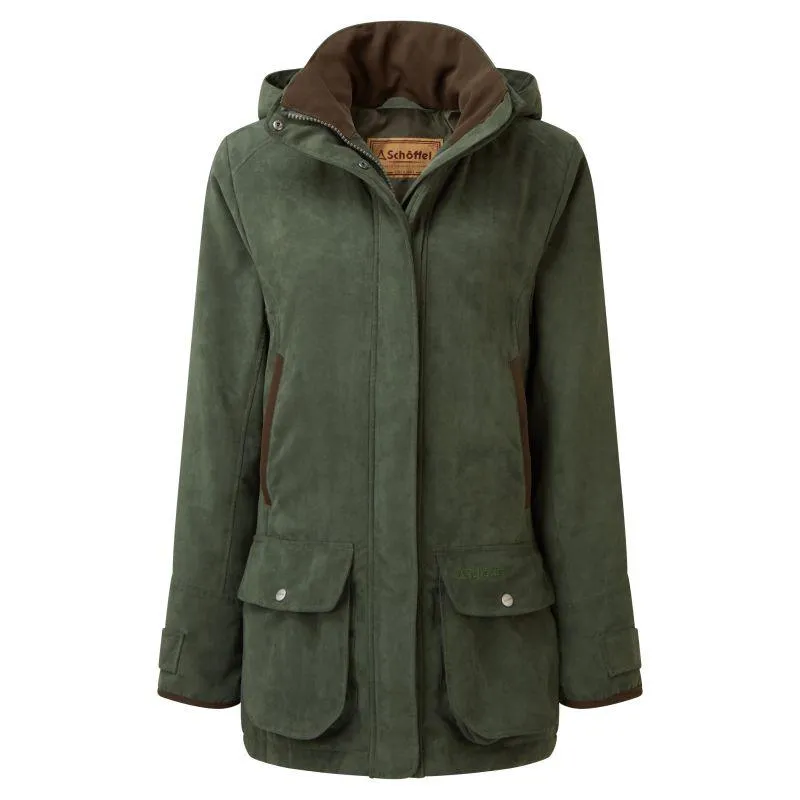 Schoffel Teal Ladies Venturi Waterproof Country Field Coat - Cedar