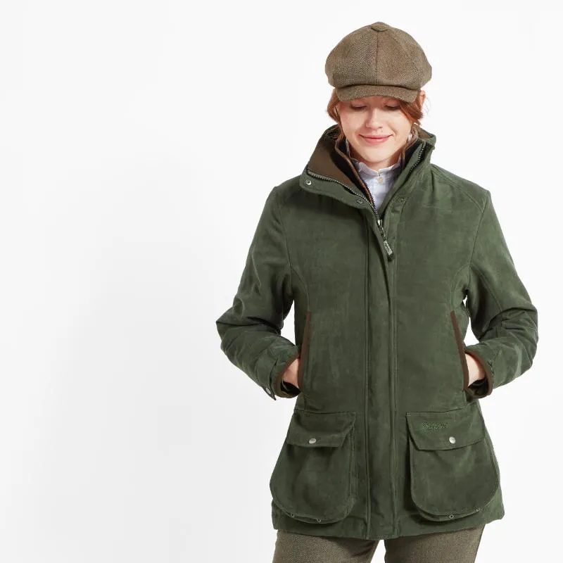 Schoffel Teal Ladies Venturi Waterproof Country Field Coat - Cedar