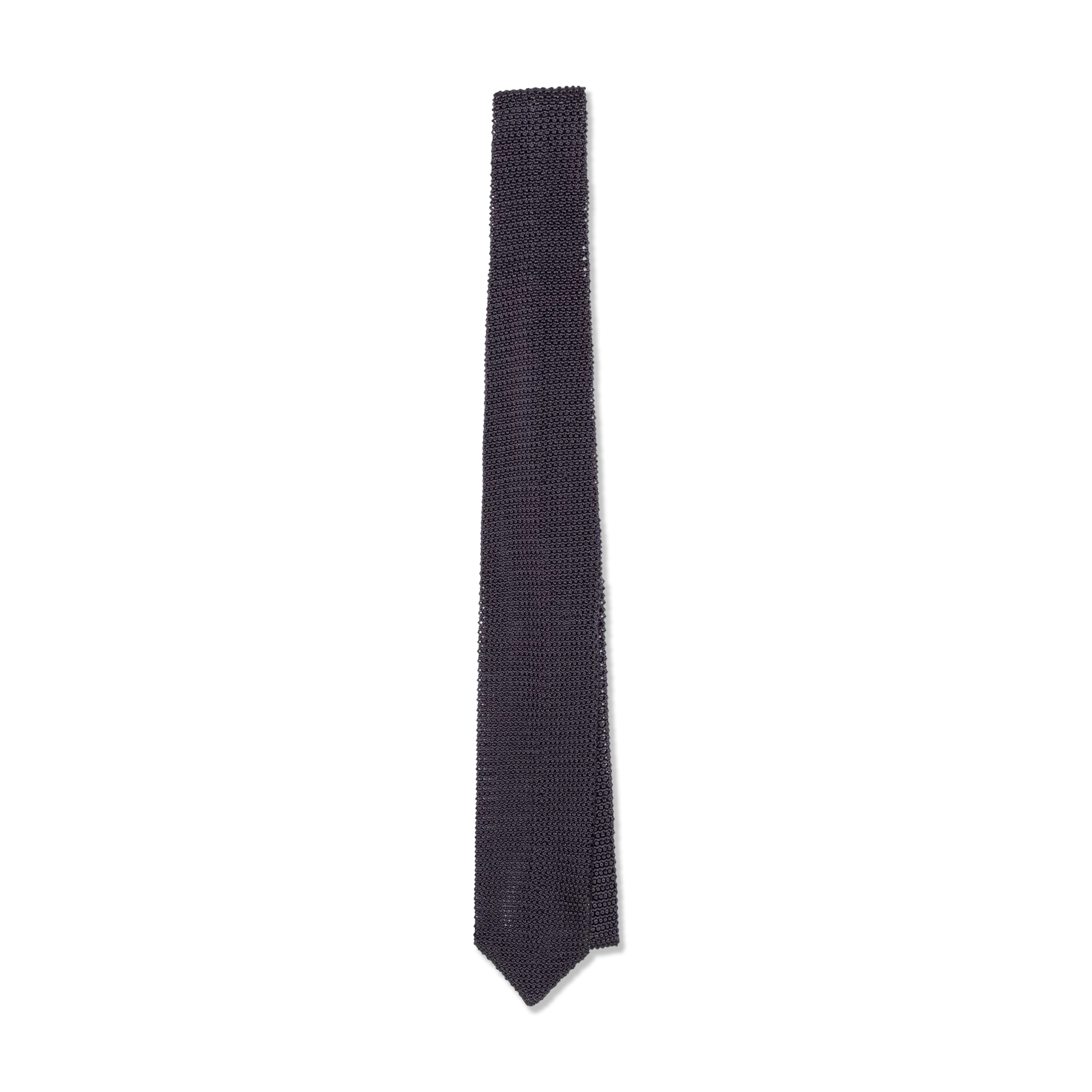 Silk Knitted Tie in Smoke Grey