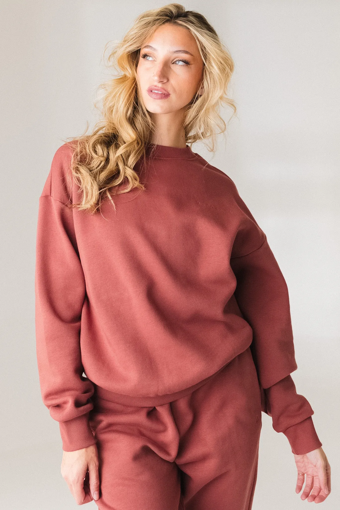 Vitality Cozy Uni Crew - Rosewood