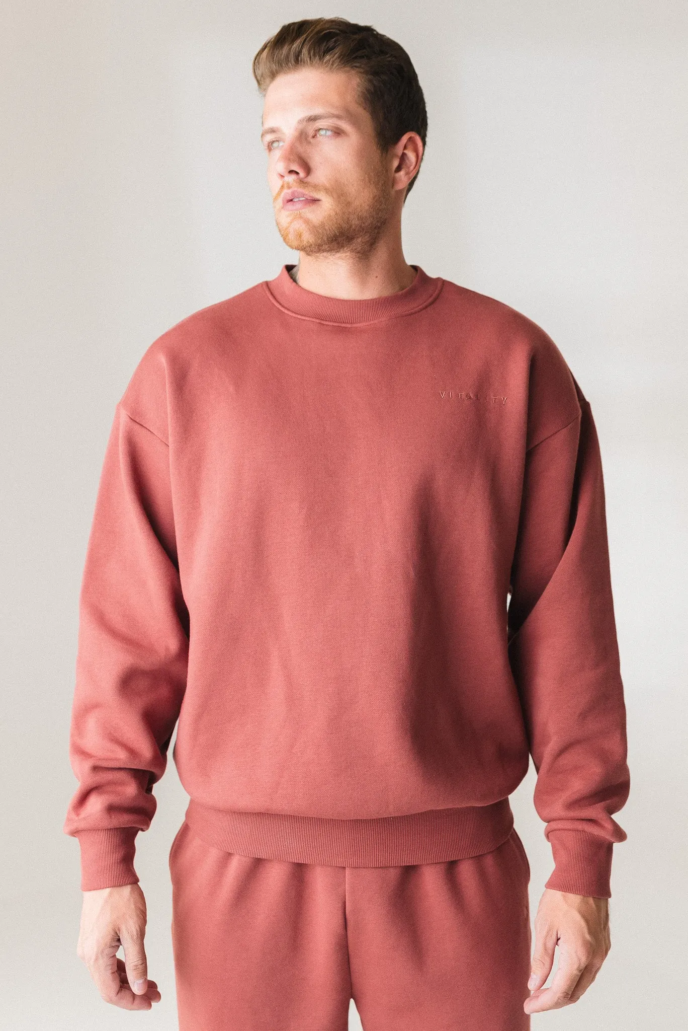 Vitality Cozy Uni Crew - Rosewood