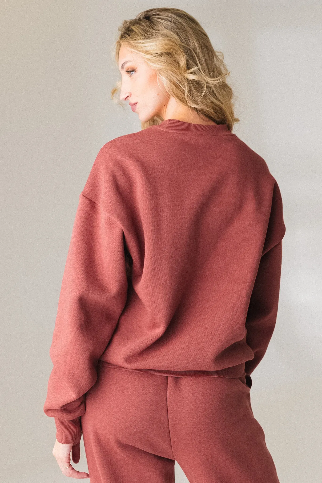 Vitality Cozy Uni Crew - Rosewood