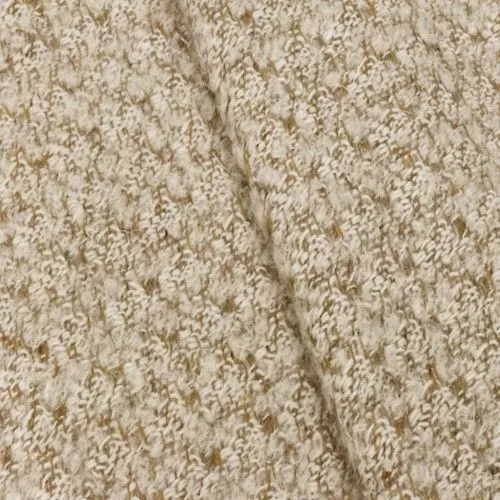 White/Beige/Multi Wool Blend Dobby Jacketing Woven Fabric