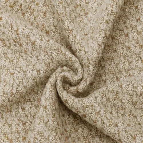 White/Beige/Multi Wool Blend Dobby Jacketing Woven Fabric