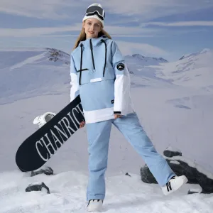 Women's Alpine Snowsuits Half-zipper Ski Jacket & Pants Set